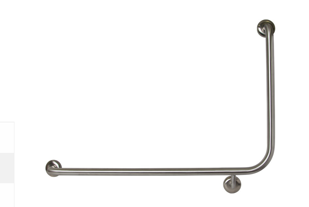 Wall Mount Safety Grab Rail (Left) - Silver - DOLPHY