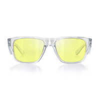 SafeStyle Fusions Clear Frame Yellow Lens Safety Glasses